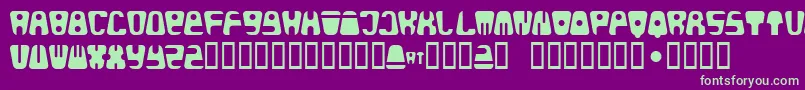 Bald Font – Green Fonts on Purple Background