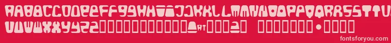 Weitere Informationen zur Bald-Schriftart Bald-Schriftart – Rosa Schriften auf rotem Hintergrund