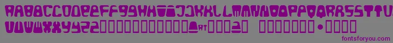 Bald Font – Purple Fonts on Gray Background