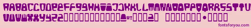 Bald Font – Purple Fonts on Pink Background