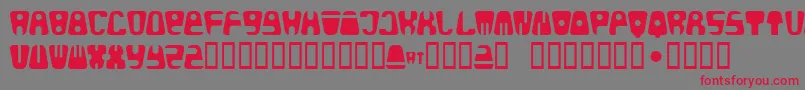 Шрифт Bald – красные шрифты на сером фоне