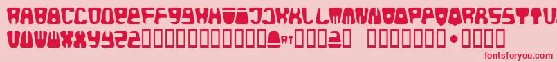 Bald Font – Red Fonts on Pink Background