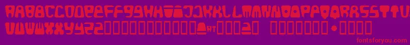 Bald Font – Red Fonts on Purple Background