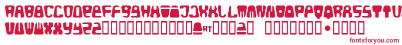Bald-Schriftart – Rote Schriften auf weißem Hintergrund