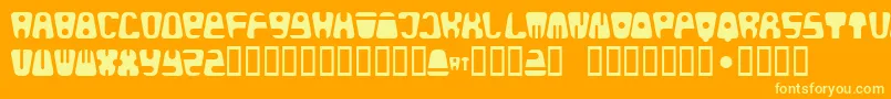 Bald Font – Yellow Fonts on Orange Background