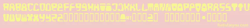 Bald Font – Yellow Fonts on Pink Background
