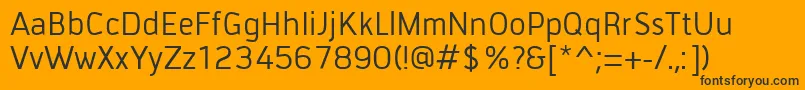 TiranaRegular Font – Black Fonts on Orange Background