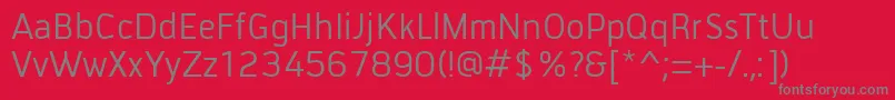 TiranaRegular Font – Gray Fonts on Red Background