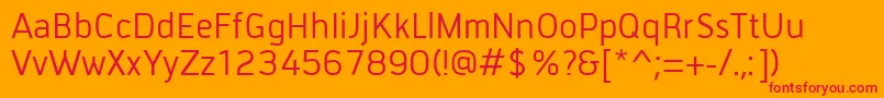 TiranaRegular Font – Red Fonts on Orange Background