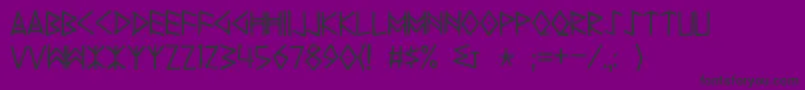 Yggdrasil Font – Black Fonts on Purple Background