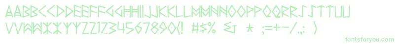 Yggdrasil Font – Green Fonts on White Background