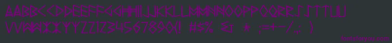 Yggdrasil Font – Purple Fonts on Black Background