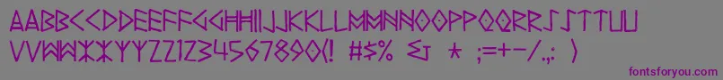 Yggdrasil Font – Purple Fonts on Gray Background