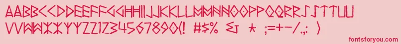 Yggdrasil Font – Red Fonts on Pink Background