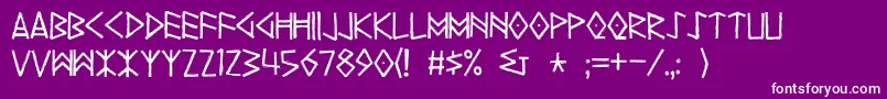 Yggdrasil Font – White Fonts on Purple Background