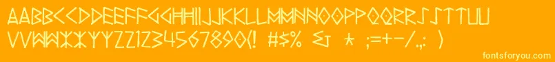 Yggdrasil Font – Yellow Fonts on Orange Background
