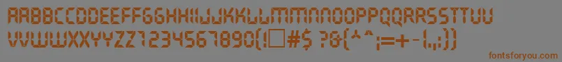 LiquidcrystalNormal-Schriftart – Braune Schriften auf grauem Hintergrund