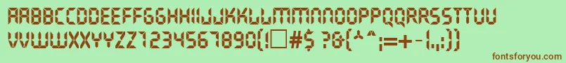 LiquidcrystalNormal Font – Brown Fonts on Green Background