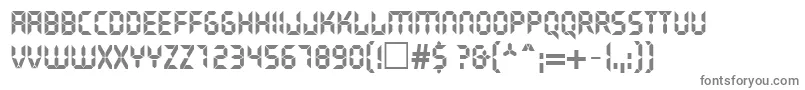 LiquidcrystalNormal-fontti – harmaat kirjasimet valkoisella taustalla