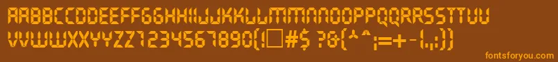 LiquidcrystalNormal Font – Orange Fonts on Brown Background