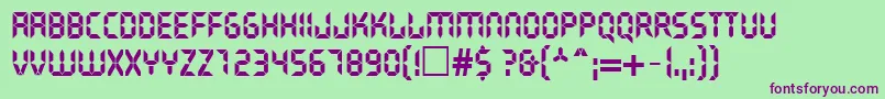 LiquidcrystalNormal Font – Purple Fonts on Green Background