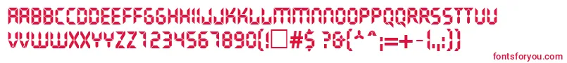 LiquidcrystalNormal Font – Red Fonts on White Background