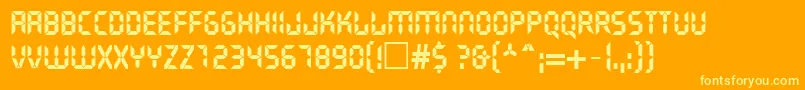 LiquidcrystalNormal Font – Yellow Fonts on Orange Background