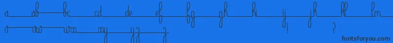 BellefineBc Font – Black Fonts on Blue Background