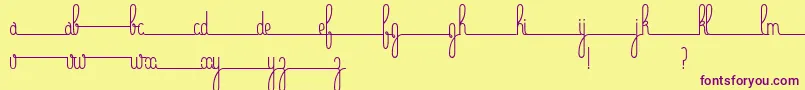 BellefineBc Font – Purple Fonts on Yellow Background