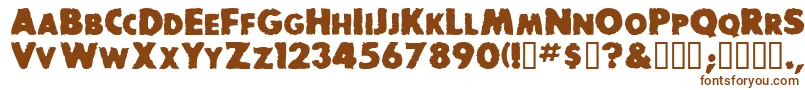 BaddogscapssskBold-fontti – ruskeat fontit valkoisella taustalla