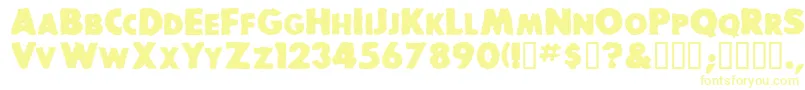 Шрифт BaddogscapssskBold – жёлтые шрифты