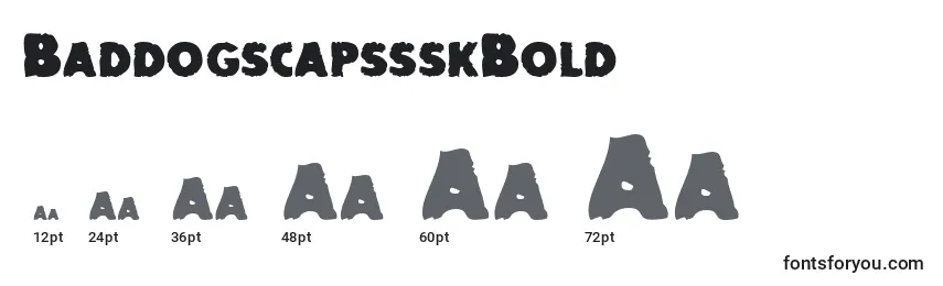 BaddogscapssskBold Font Sizes