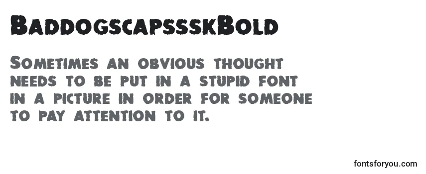 BaddogscapssskBold Font
