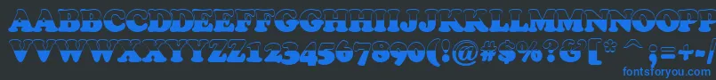 ACooperblacktiulbw Font – Blue Fonts on Black Background