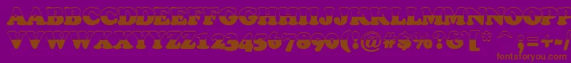 ACooperblacktiulbw Font – Brown Fonts on Purple Background