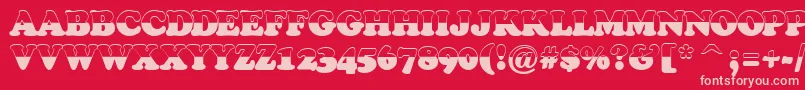 ACooperblacktiulbw Font – Pink Fonts on Red Background