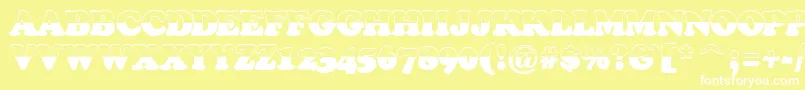 ACooperblacktiulbw Font – White Fonts on Yellow Background