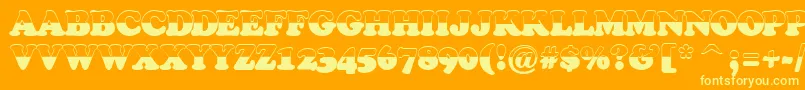 ACooperblacktiulbw Font – Yellow Fonts on Orange Background