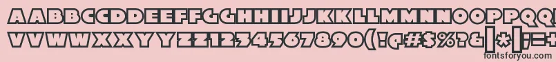 Шрифт XylitolOutline – чёрные шрифты на розовом фоне
