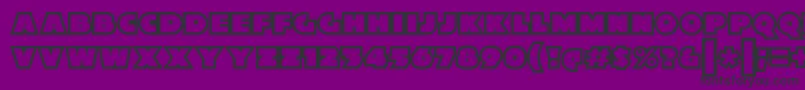XylitolOutline Font – Black Fonts on Purple Background