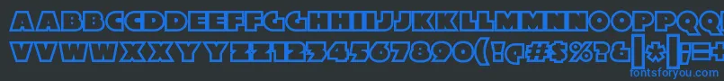 XylitolOutline Font – Blue Fonts on Black Background