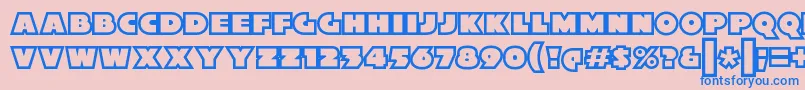 XylitolOutline Font – Blue Fonts on Pink Background