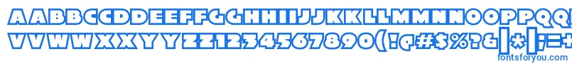 フォントXylitolOutline – 白い背景に青い文字