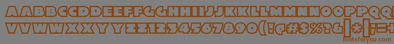 XylitolOutline Font – Brown Fonts on Gray Background