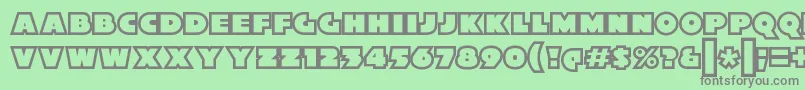 XylitolOutline Font – Gray Fonts on Green Background