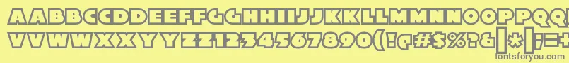 XylitolOutline Font – Gray Fonts on Yellow Background