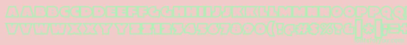 XylitolOutline-Schriftart – Grüne Schriften auf rosa Hintergrund