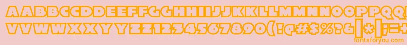 XylitolOutline Font – Orange Fonts on Pink Background