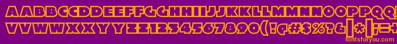 XylitolOutline Font – Orange Fonts on Purple Background