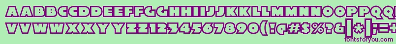 XylitolOutline Font – Purple Fonts on Green Background